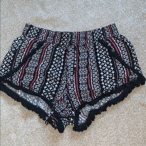 XS Garage Pattern Fabric Shorts